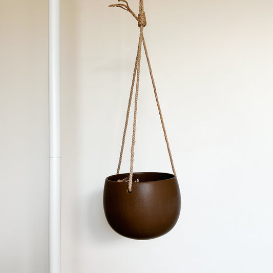 Lolly Ceramic Hanging Planter - Chocolate
